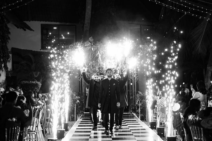 Weddings — Walkway pyro entrance
